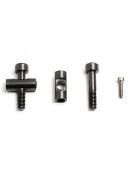 Fox 36: 2 screws/nuts + 1 brakeline screw in Titanium