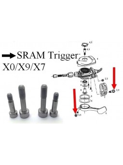 SRAM X0/X9/X7: 4 Schrauben für 2 trigger