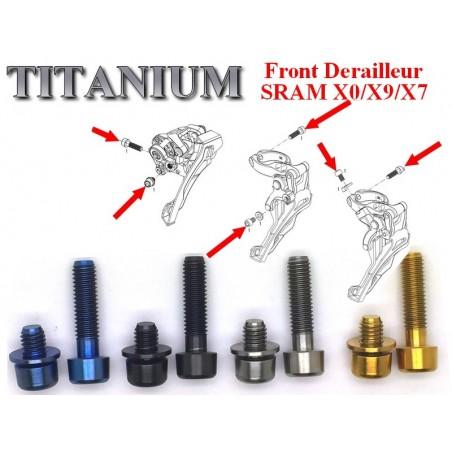 SRAM X0/X9: 2 Screws in Titanium for Front Derailleur